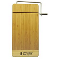 2 Tone Bamboo Cutting Board with Cheese Slicer - Cutter